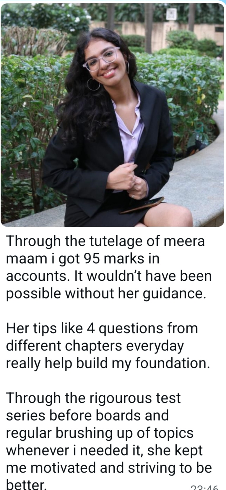 Student feedback message